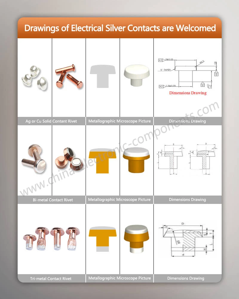 Drawings of silver alloy contact materials are Welcomed Drawings of silver alloy contact materials are Welcomed